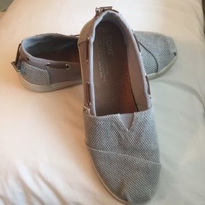 Toms Biminy Grey Herringbone :: Size 4.5Y